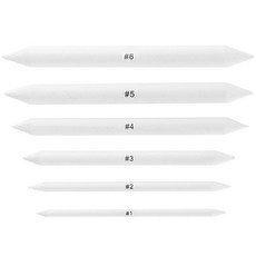 素描紙雙頭擦筆6入裝 紙擦筆 美術繪畫塗抹修正暈染揉擦筆, 6套裝