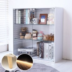 Akira MIT寬80公分多功能四層玻璃展示櫃 BO106 櫃子收納櫃 置物櫃 收藏櫃 模型櫃 公仔櫃, 白色