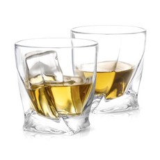 Joy Jolt 阿特拉斯水晶威士忌洋酒杯, 2個