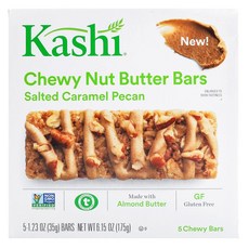 Kashi 耐嚼堅果奶油棒鹹焦糖山核桃 5入, 1盒, 175g