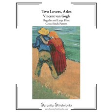 (英文圖書) Two Lovers Arles Cross Stitch Pattern - Vincent van Gogh: Regular and Large Pr... 平裝版, Independently Published, 英文