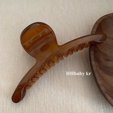HHBABY 韓國莫蘭迪色亞克力髮夾 後腦勺鯊魚夾 ins髮抓髮卡, 1個, 棕色