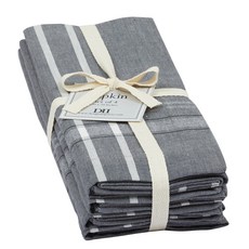 DESIGN IMPORTS 灰色青年布餐巾廚房十字架, 1個, 灰色的