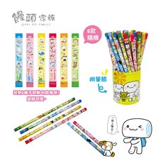 PYI PYI FAMILY 饅頭家族變裝海底世界突頭木鉛筆(附筆筒), 60入裝