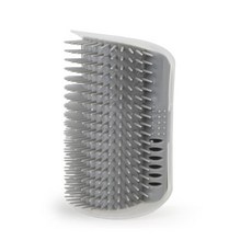 【寵星球】牆角梳貓咪蹭蹭刷 蹭臉搔癢磨蹭抓癢梳毛抓背不求人牆角按摩刷-梳毛刷蹭毛器, 灰, 1個