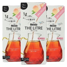 AGF Blendy The Litre水蜜桃茶隨身包, 13g, 3個, 5件