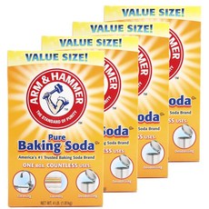 ARM & HAMMER 鐵鎚牌 食品級小蘇打粉, 4個, 1.81kg