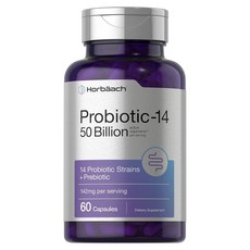 Horbaach 500億益生菌14膠囊, 1罐, 60顆