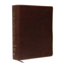 (英文圖書) KJV Journal the Word Bible Large Print Bonded Leather Brown Red Letter Edition: Reflect ... Leather, Thomas Nelson, 英文, 皮革