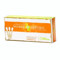 WORLD CENTRIC 塑膠湯匙, 1個, 24件