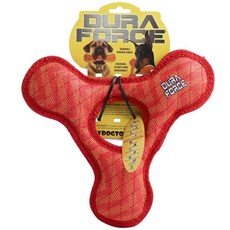DURA FORCE 三角環狗毛絨玩具, 1個, 紅色的