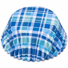 FOX RUN 蓬鬆馬德拉斯烘焙杯, 50件, 海軍+水族