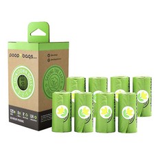 poop bags 寵物環保撿便袋 22.9*33cm, 1盒, 綠, 120枚