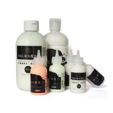 【汶采】F&G夜光壓克力顏料500ml，黃綠/藍綠/天藍可選，夜光膠，可重複吸光，乾後防水, 500ml