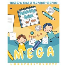 (英文圖書)Mega Activity Book for Kids Ages 4-8: Letters Numbers Cutting Tracing Dot.:... 平裝版, Independently Published, 英文