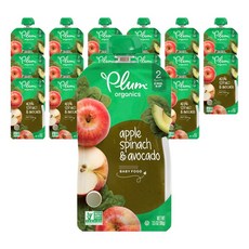 Plum organics 奶昔 99g, 蘋果菠菜酪梨口味, 18包