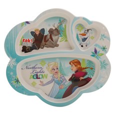 zak! designs 孩童冰雪奇緣印花3格餐盤, 艾莎和安娜