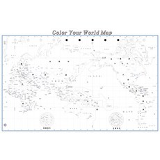 彩繪世界地圖油畫布含鋁棍 DIY填色地圖 居家裝飾 探索世界, 大輿出版社股份有限公司
