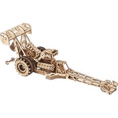 Ugears 火箭跩哥燃油賽車模型，競速飆車模型，DIY手作上色，翹孤輪賽車模型，木製模型, 詳見包裝, 1個
