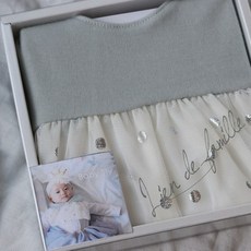 Lien de famille 純棉雪紡紗口水巾圓點款 (2款可選) - 寶寶外出必備，吸水透氣，呵護寶寶肌膚, 灰