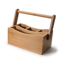 Danesco竹製扁器皿收納籃, 木頭