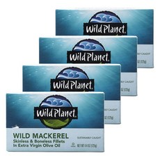 Wild Planet 特級初榨橄欖油漬鯖魚罐頭, 4盒, 125g