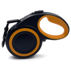 JIN JIN PET 寵物伸縮牽繩 自動伸縮 輕巧握把 安全耐用, 黑色, 1個