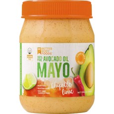 BETTER BODY FOODS 純酪梨油墨西哥辣椒青檸美乃滋醬 無麩質, 1個, 444ml