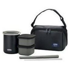 THERMOS 膳魔師 保溫便當盒5件組 DBQ-362 500g, 1個, 啞光黑