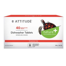 ATTITUDE 水溶性洗碗機片劑 26入, 40件, 20克