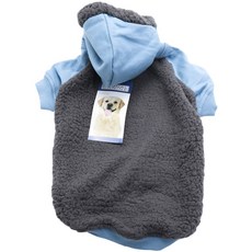 CASUAL CANINE 舒適羊毛小狗連帽衫, 藍色