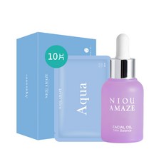 紐奇肌 Aqua超導補水面膜10片 + 鑽石光馥活油30ml 組合, 1個