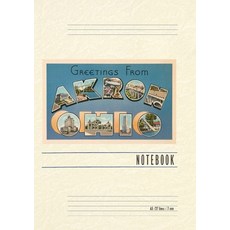 (英文圖書) Vintage Lined Notebook Greetings from Akron 平裝版, Found Image Press, 英文