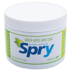 Spry 木糖醇牙科防禦膠綠蘋果薄荷, 1盒, 108g