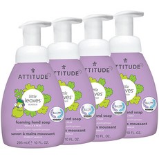 ATTITUDE 艾特優 孩童泡沫洗手乳, 香草梨子香, 295ml, 4瓶