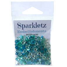 buttons galore&more Sparklz 寶石點綴配件裝飾, 1個, 海平面