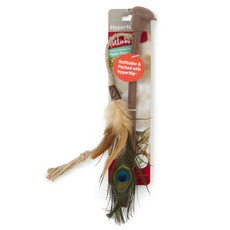 Petlinks Happy Nip Hyper夾子棒羽毛貓咪玩具, 1個, 混色