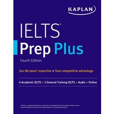 (英文圖書) Ielts Prep Plus 2021-2022: 6 Academic Ielts + 2 General Ielts + Audio + Online 平裝版, Kaplan Publishing, 英文