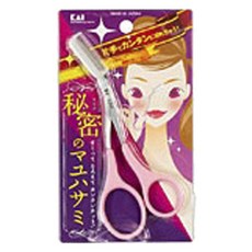 KAI 貝印 眉毛剪附梳, 1個, 粉色