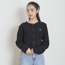 LOVETOXIC 可機洗蝴蝶結刺繡開襟衫