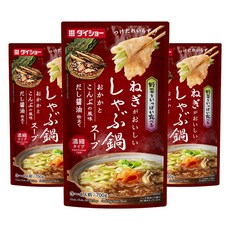 DAISHO 大逸昌 蔥好吃的火鍋湯底濃縮型 高湯醬油味, 3個, 700g