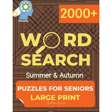 (英文圖書) Summer AND AUTUMN Word Search for Seniors Large Print: Jumbo size 2000+ Large Print Word Sear... 平裝版, Smartmind Press, 英文