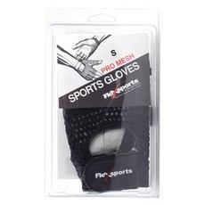 FLEX SPORTS 運動手套專業網眼手套, 黑色的