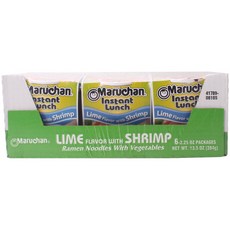 Maruchan 青檸蝦味蔬菜湯泡麵, 64g, 6入