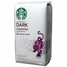 STARBUCKS 星巴克 蘇門答臘黑咖啡豆, 340克, 研磨咖啡