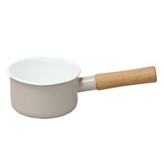 Noda Horo 野田琺瑯 瓦斯爐適用Couleur系列單柄牛奶鍋 12cm, 米色