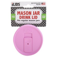iLIDS 適合梅森罐飲料蓋常規, 粉色的, 1個