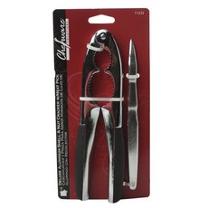 Chefware Solutions 豪華鋁殼和胡桃夾子 + 肉鎬螺母錘 2 件套, 1個, 黑色的