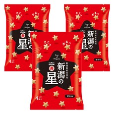 越後製菓 新潟之星米果 甜鹹口味 4包, 3個, 80g