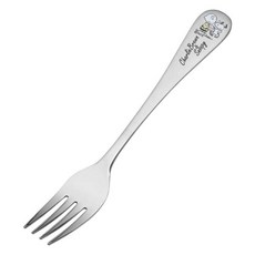 史努比印花甜點叉, 1個, 銀